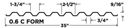 0.6” Type-C (9/16") Form Deck